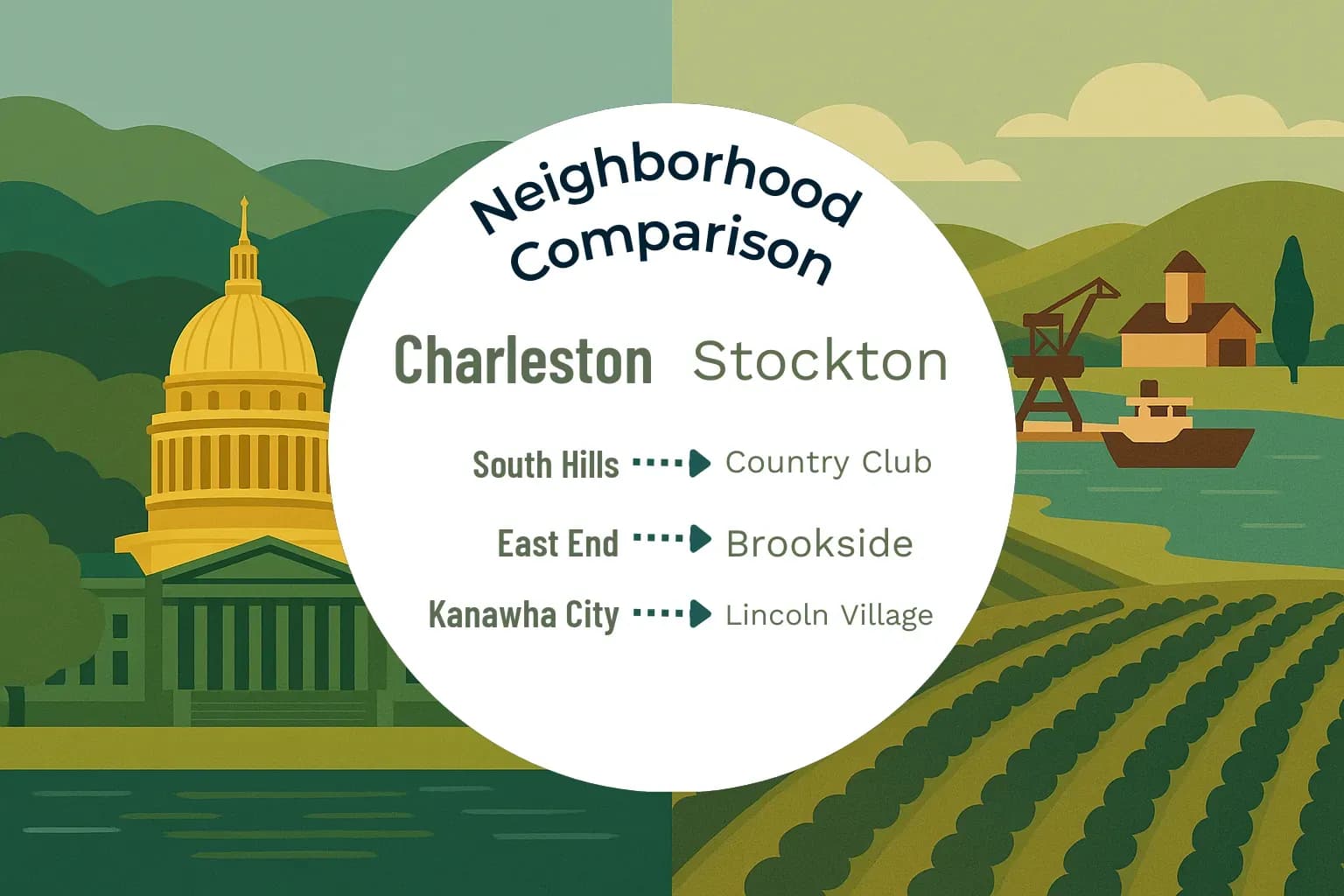 Charleston vs Stockton Neighborhood Comparison