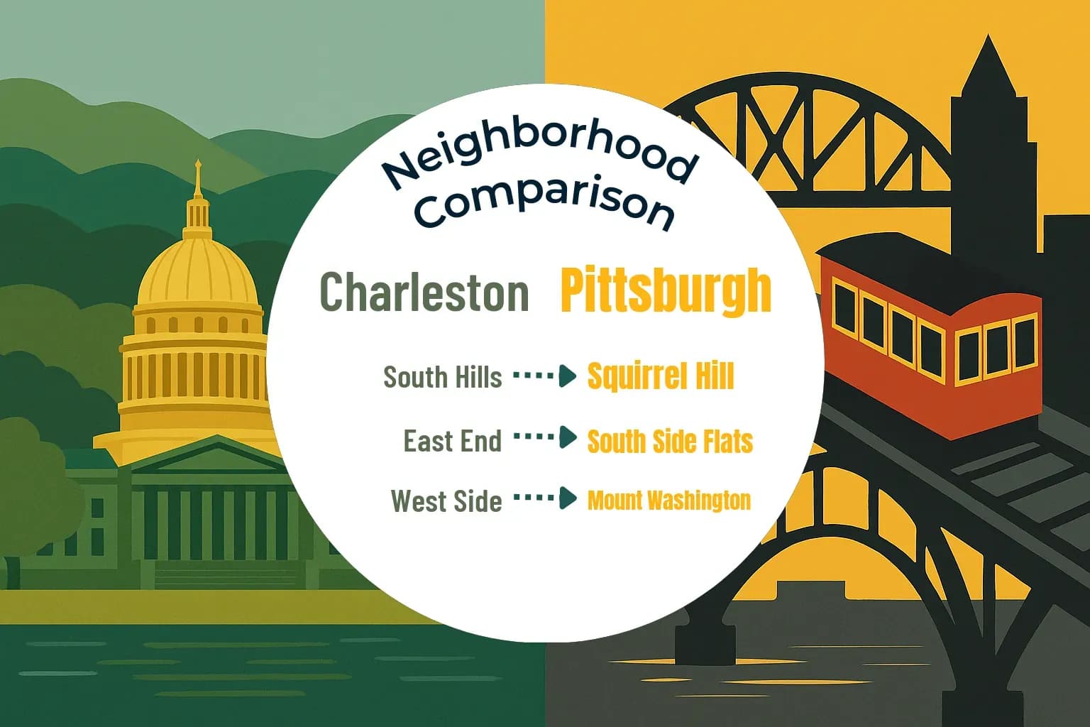 Charleston vs Pittsburgh Neighborhood Comparison