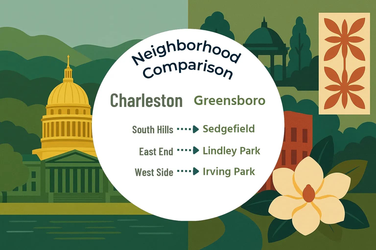 Charleston vs Greensboro Neighborhood Comparison