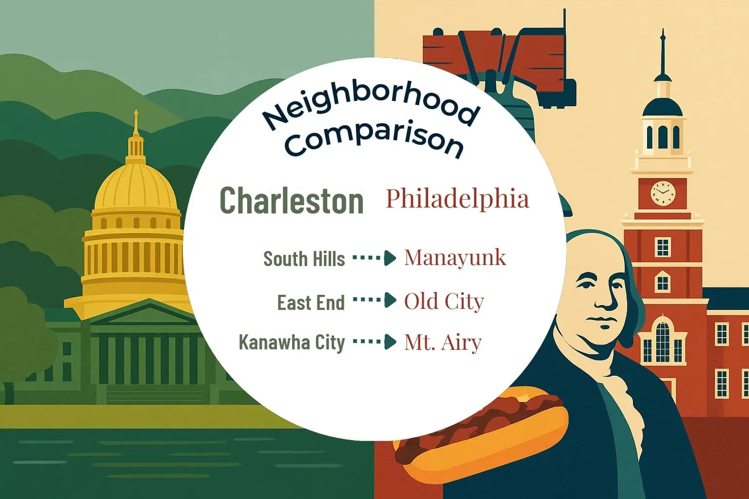 Charleston vs Philadelphia Neighborhood Comparison