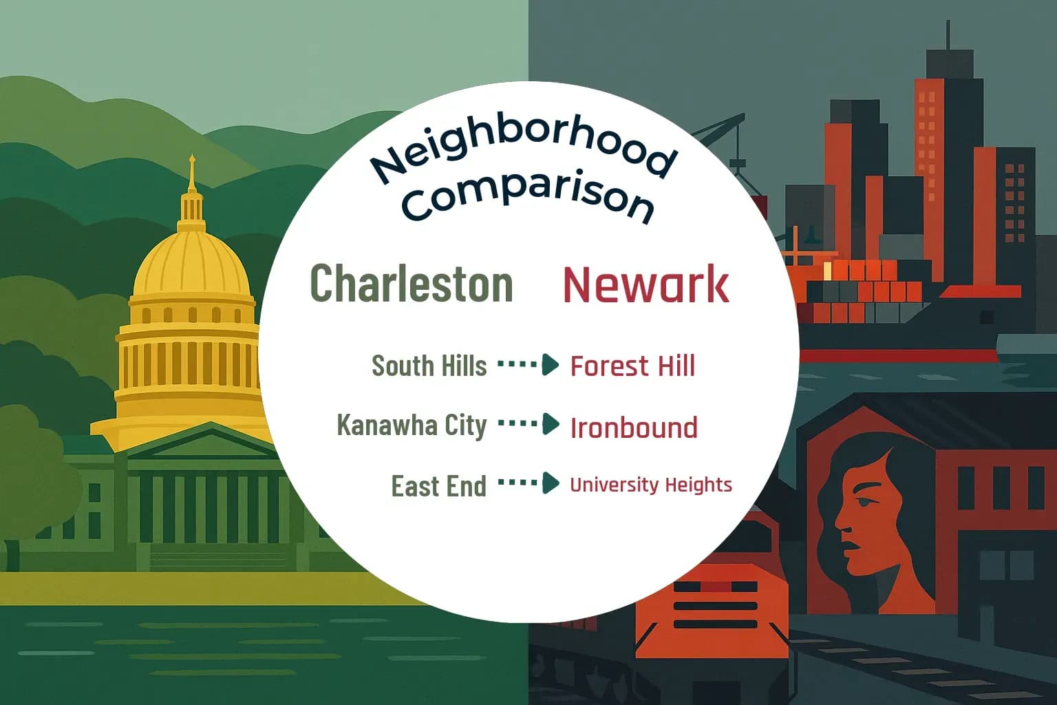 Charleston vs Newark Neighborhood Comparison