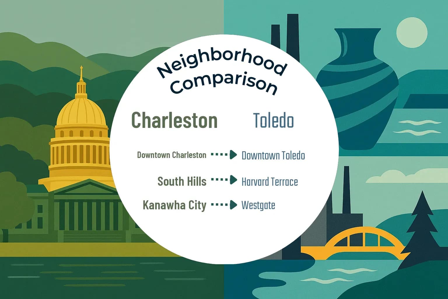 Charleston vs Toledo Neighborhood Comparison