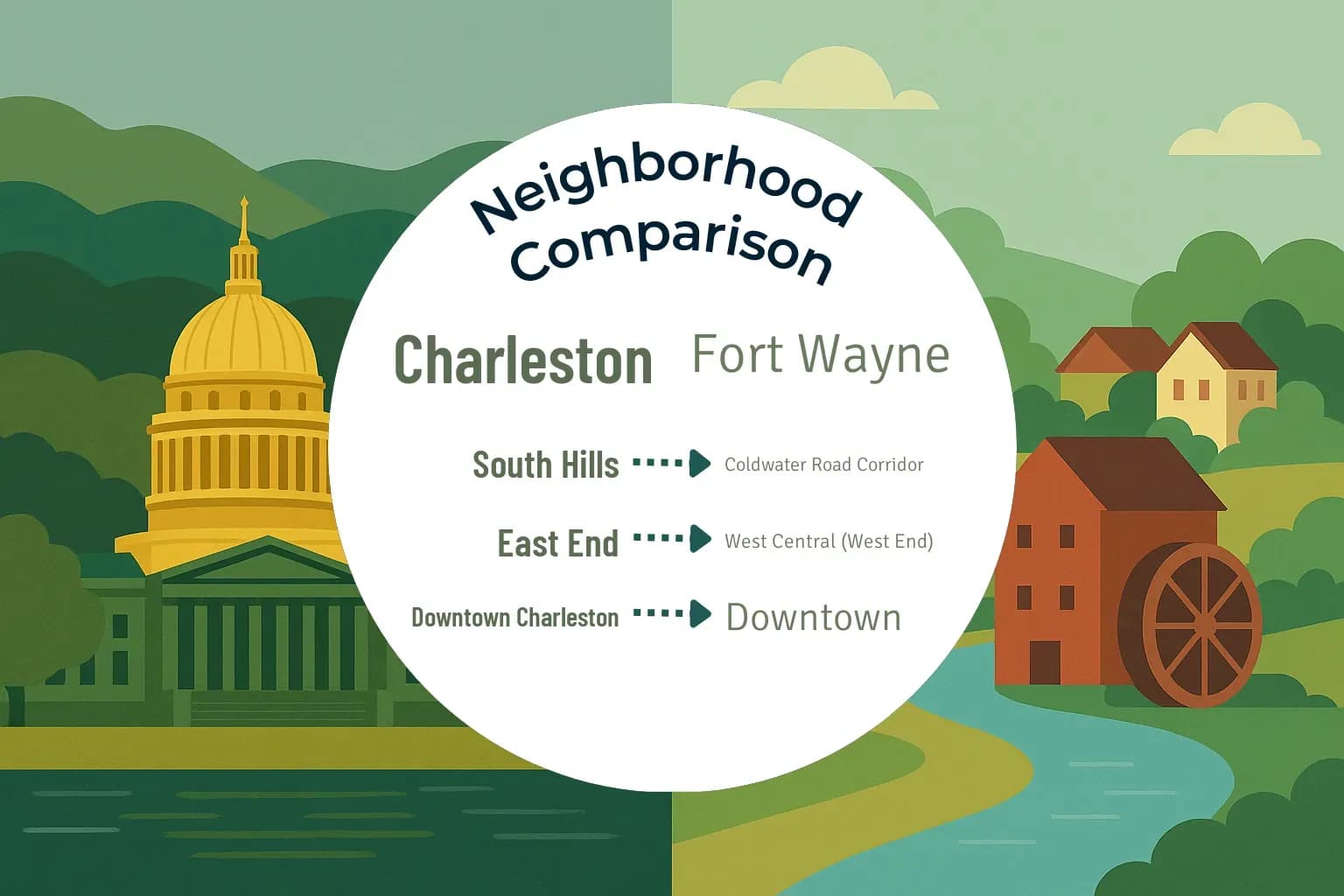 Charleston vs Fort Wayne Neighborhood Comparison