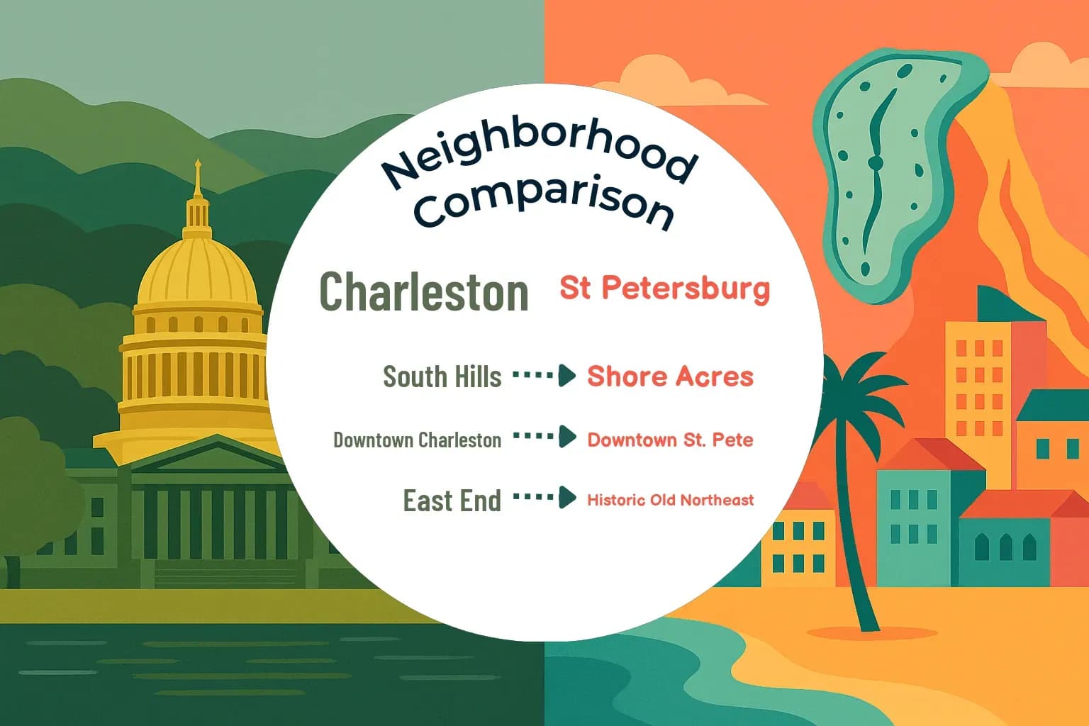 Charleston vs St. Petersburg Neighborhood Comparison
