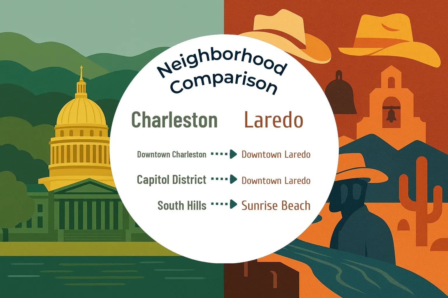 Charleston vs Laredo Neighborhood Comparison