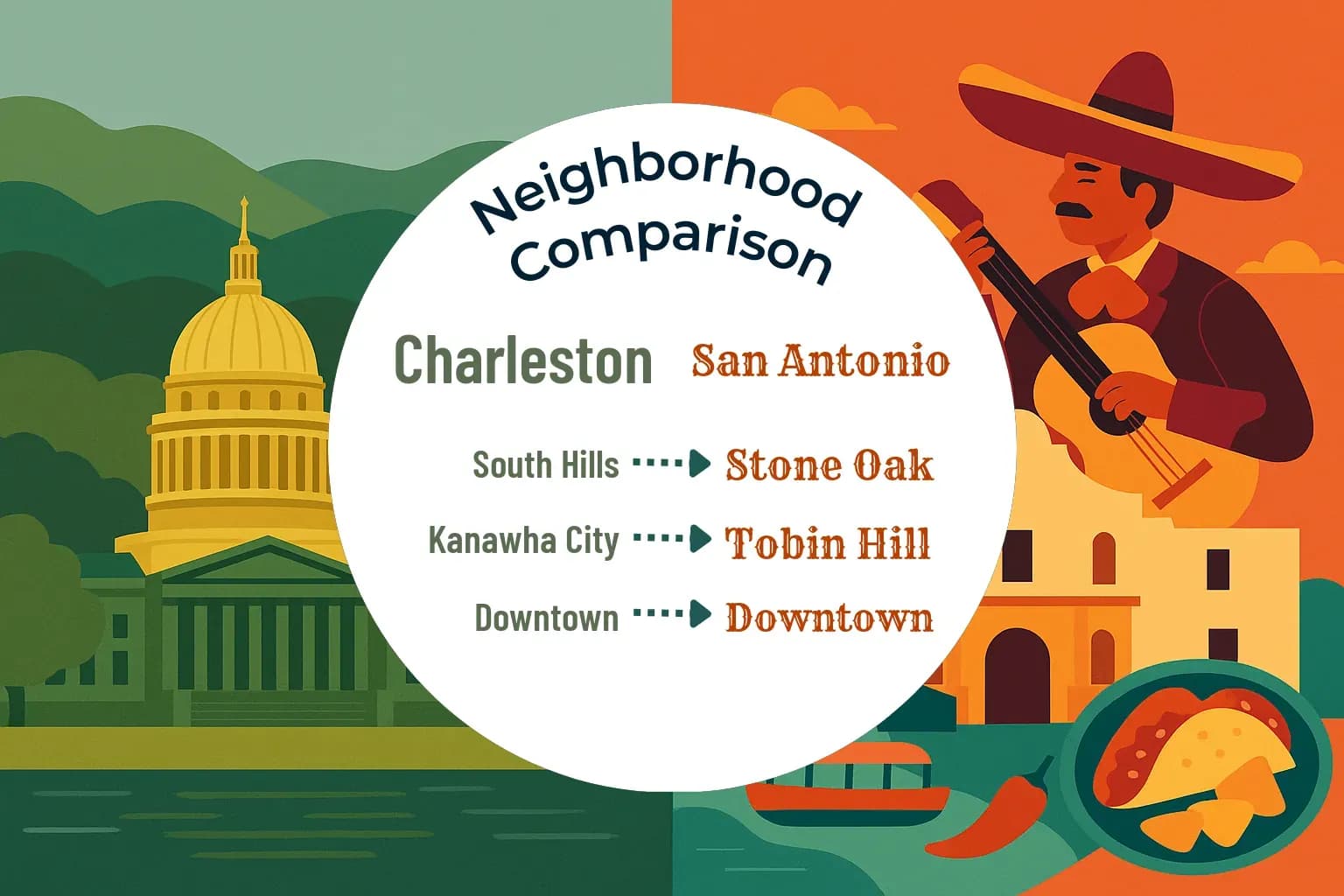 Charleston vs San Antonio Neighborhood Comparison