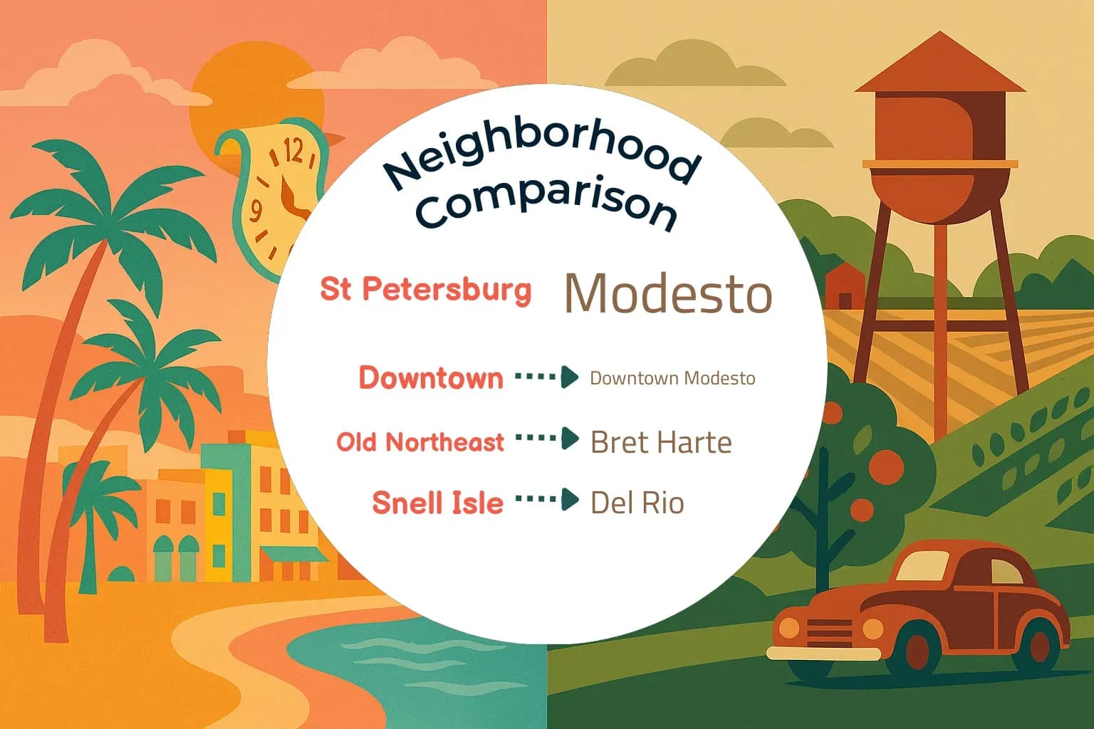 St. Petersburg vs Modesto Neighborhood Comparison