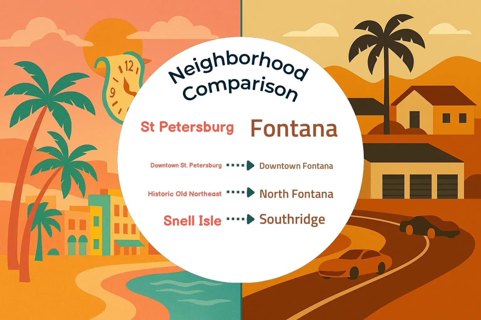 St. Petersburg vs Fontana Neighborhood Comparison
