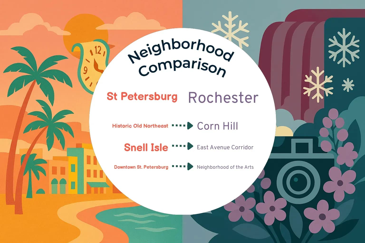 St. Petersburg vs Rochester Neighborhood Comparison
