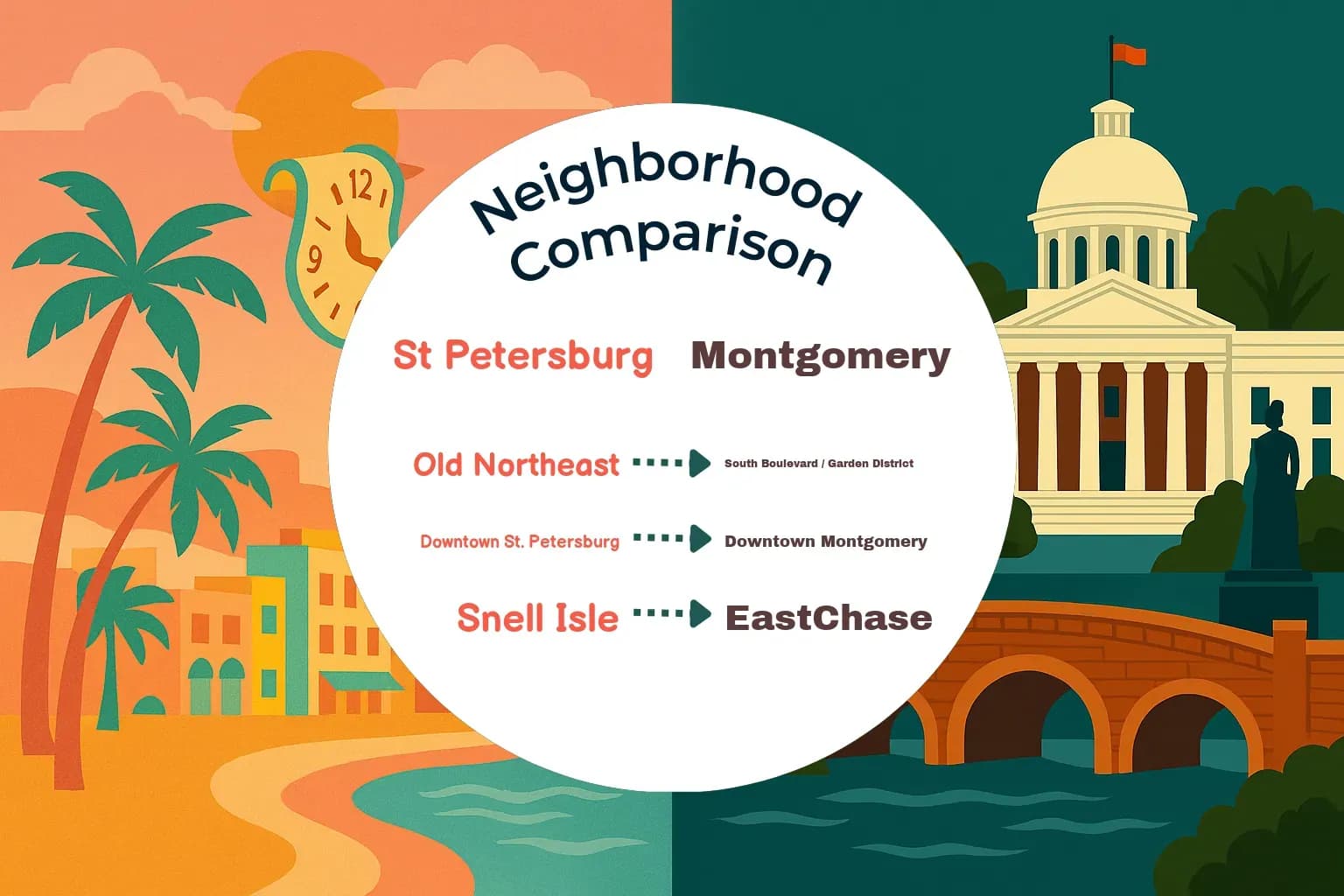 St. Petersburg vs Montgomery Neighborhood Comparison
