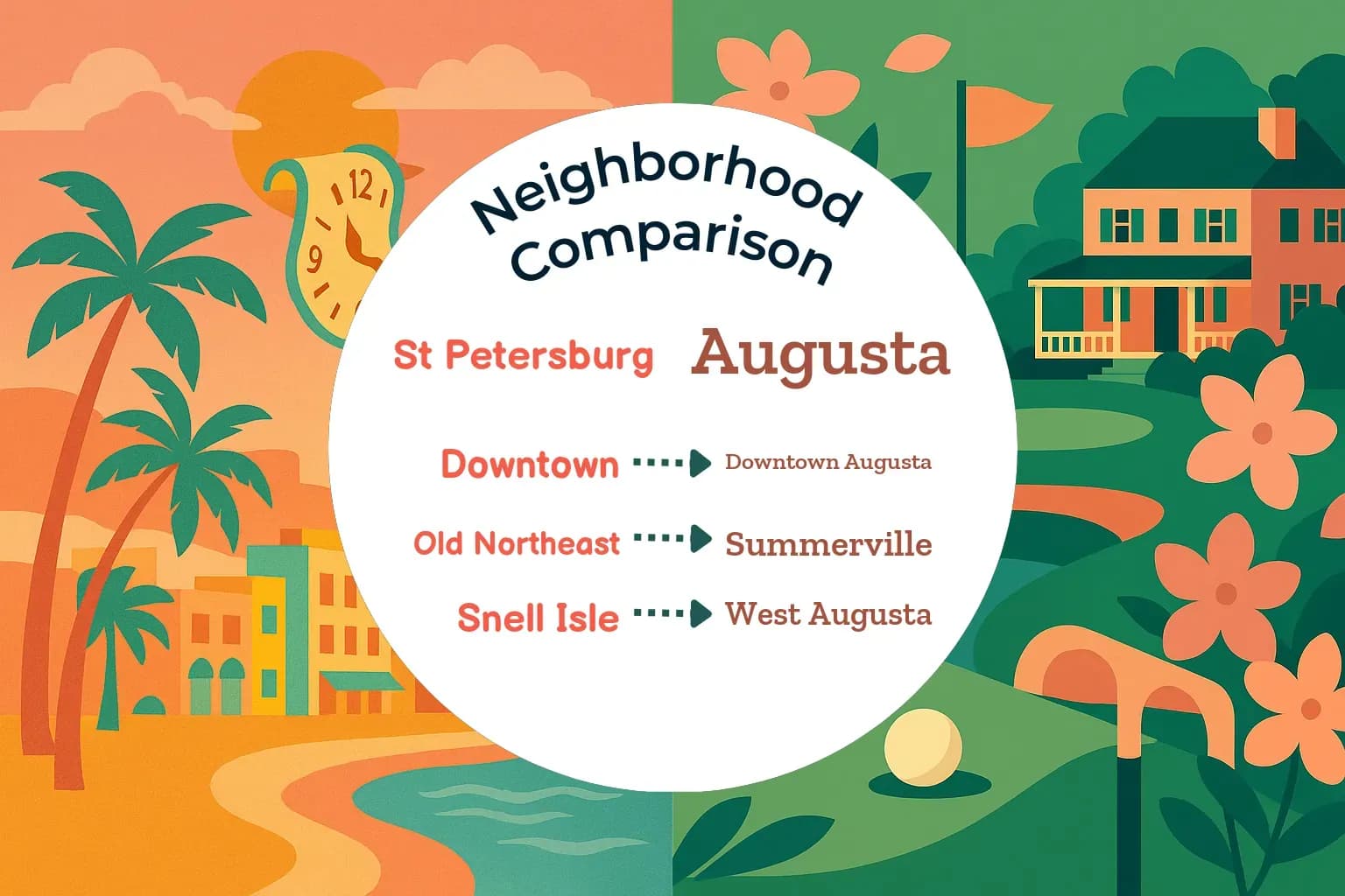 St. Petersburg vs Augusta Neighborhood Comparison
