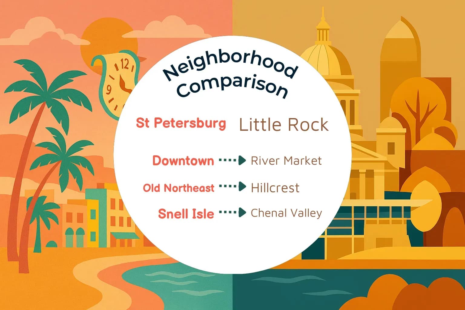 St. Petersburg vs Little Rock Neighborhood Comparison
