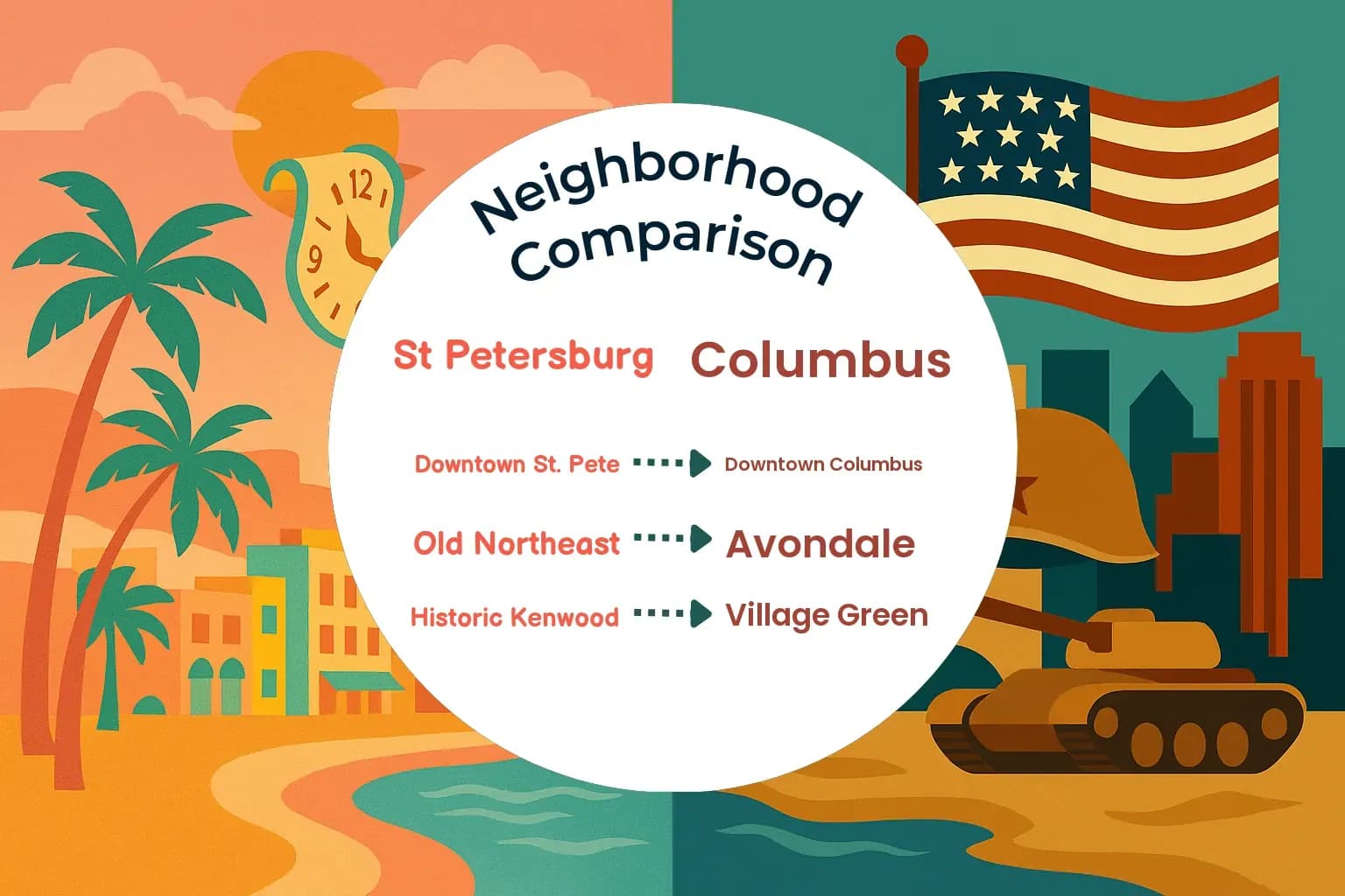 St. Petersburg vs Columbus Neighborhood Comparison