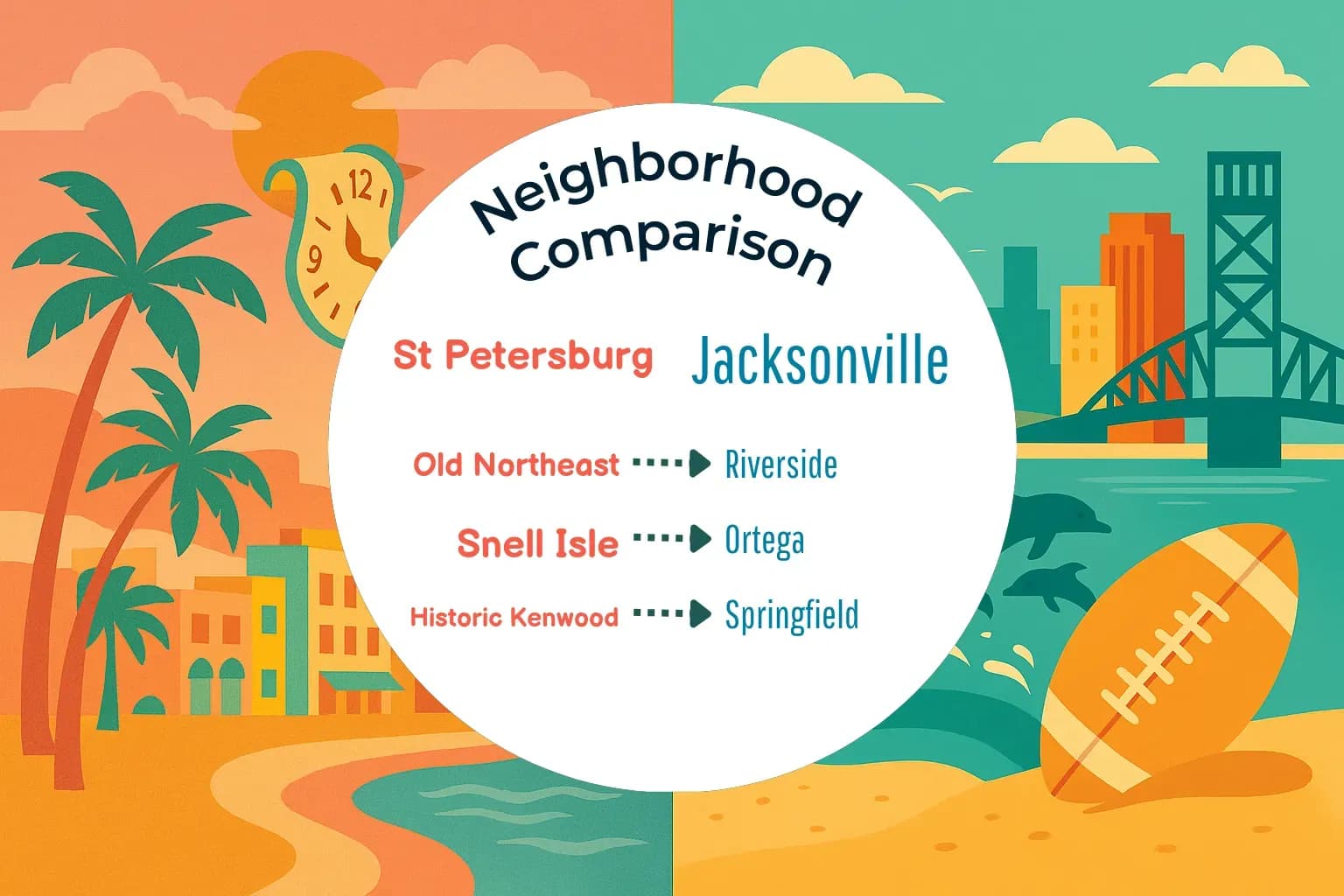 St. Petersburg vs Jacksonville Neighborhood Comparison