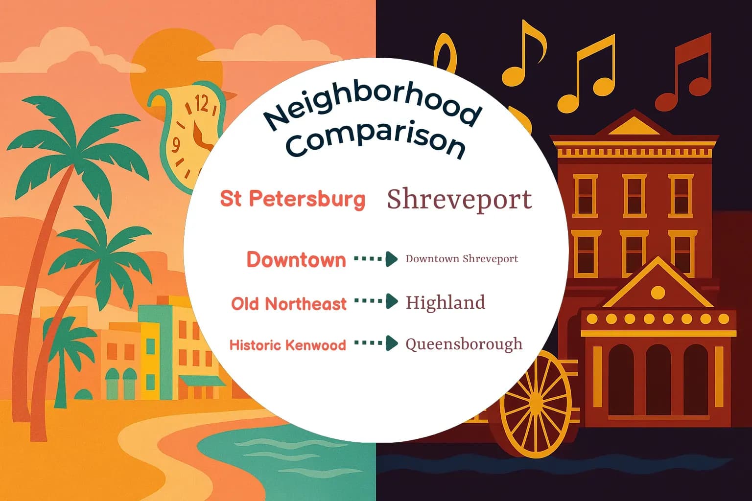 St. Petersburg vs Shreveport Neighborhood Comparison