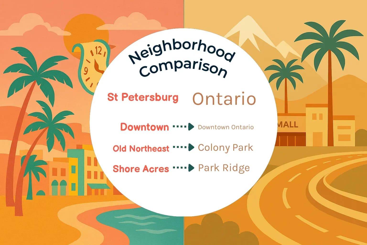 St. Petersburg vs Ontario Neighborhood Comparison