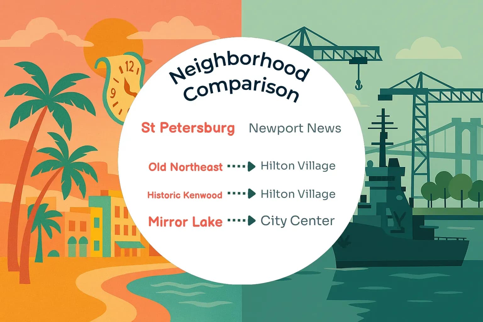 St. Petersburg vs Newport News Neighborhood Comparison