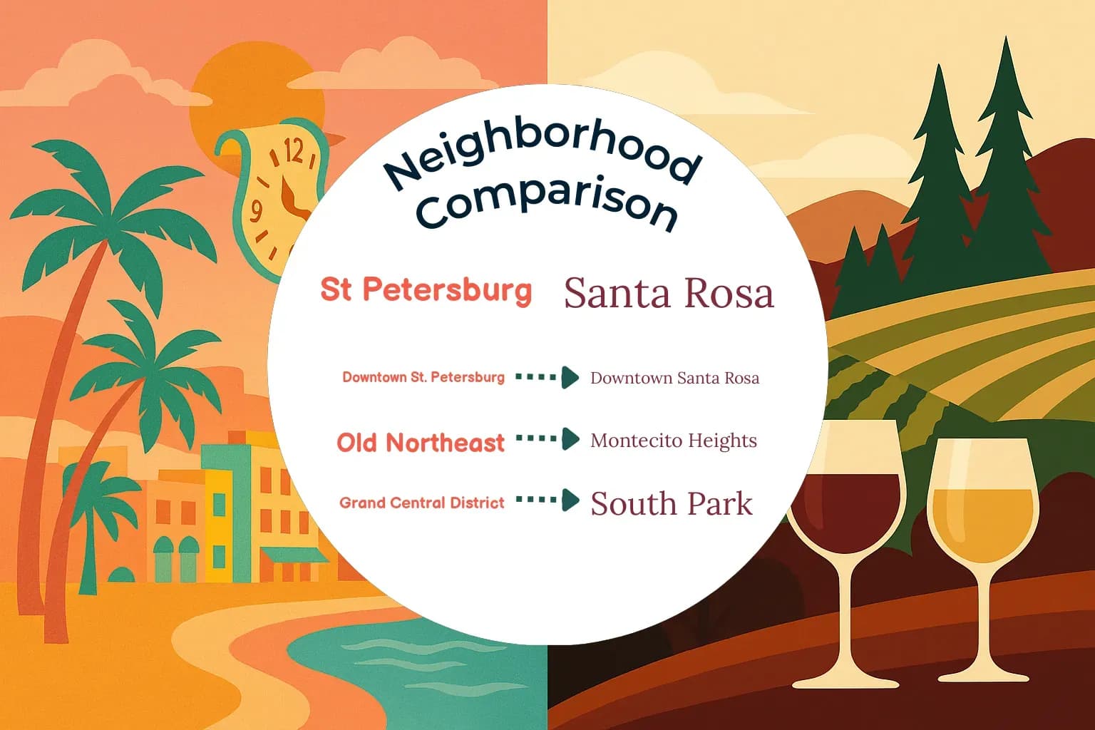 St. Petersburg vs Santa Rosa Neighborhood Comparison