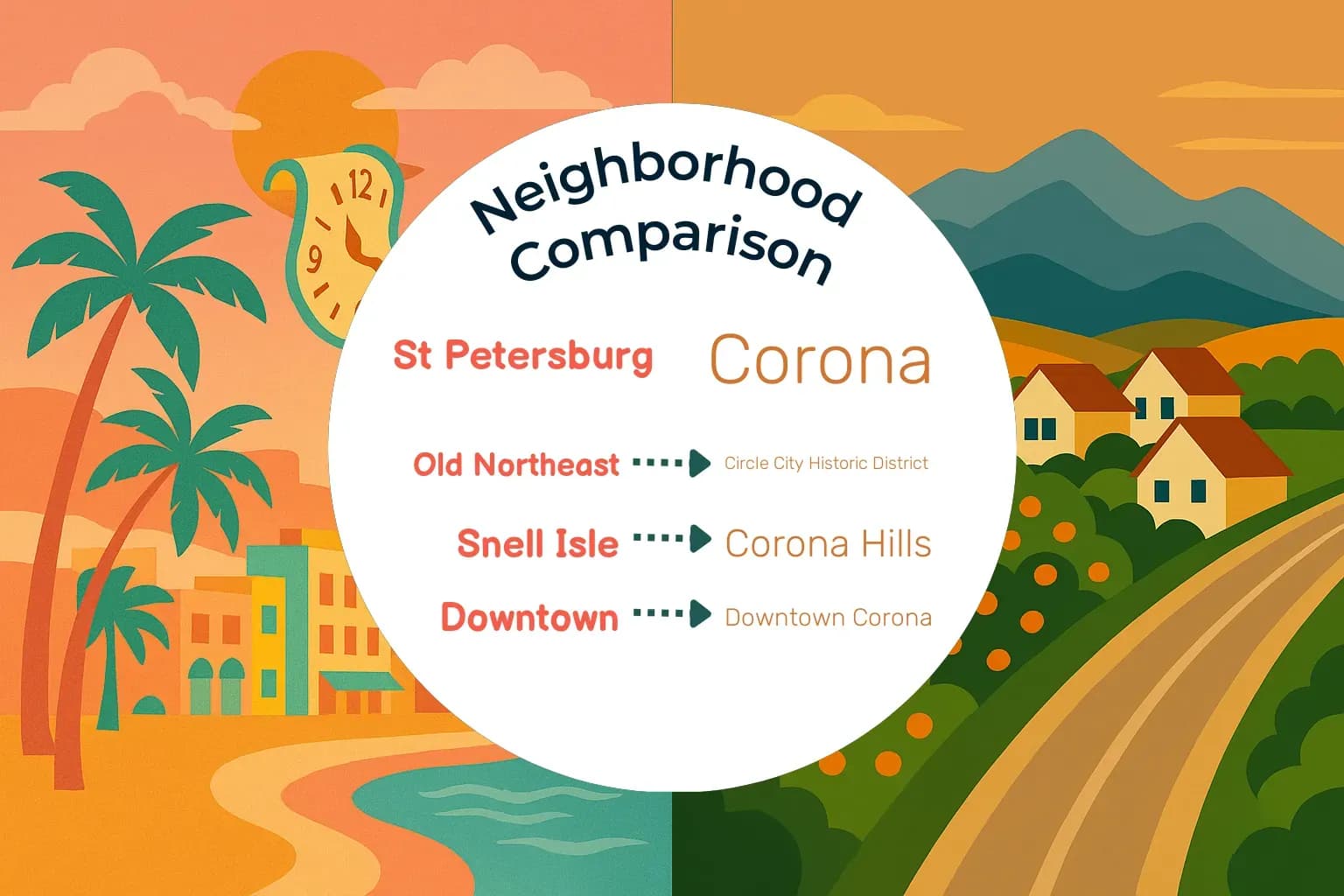 St. Petersburg vs Corona Neighborhood Comparison