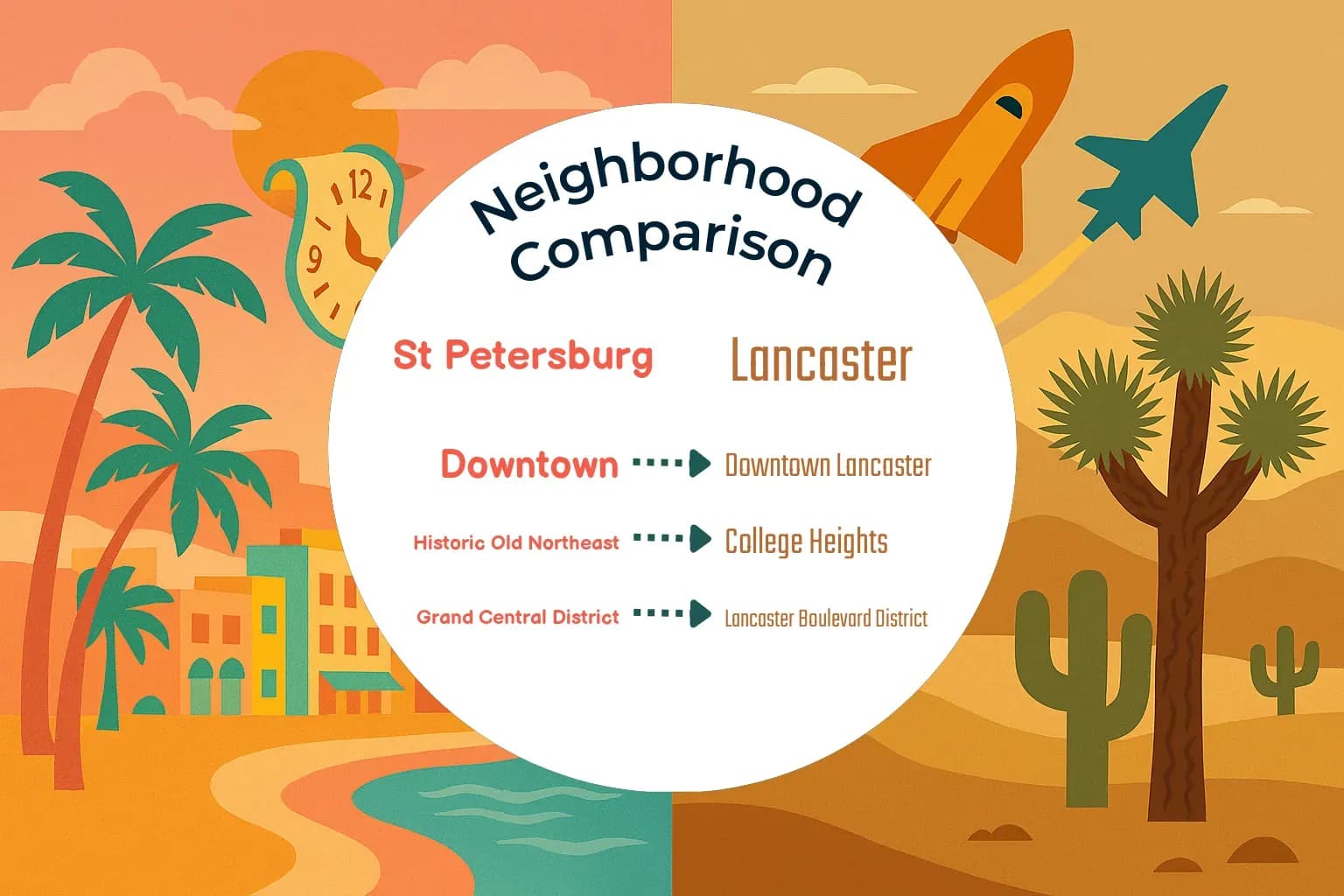 St. Petersburg vs Lancaster Neighborhood Comparison