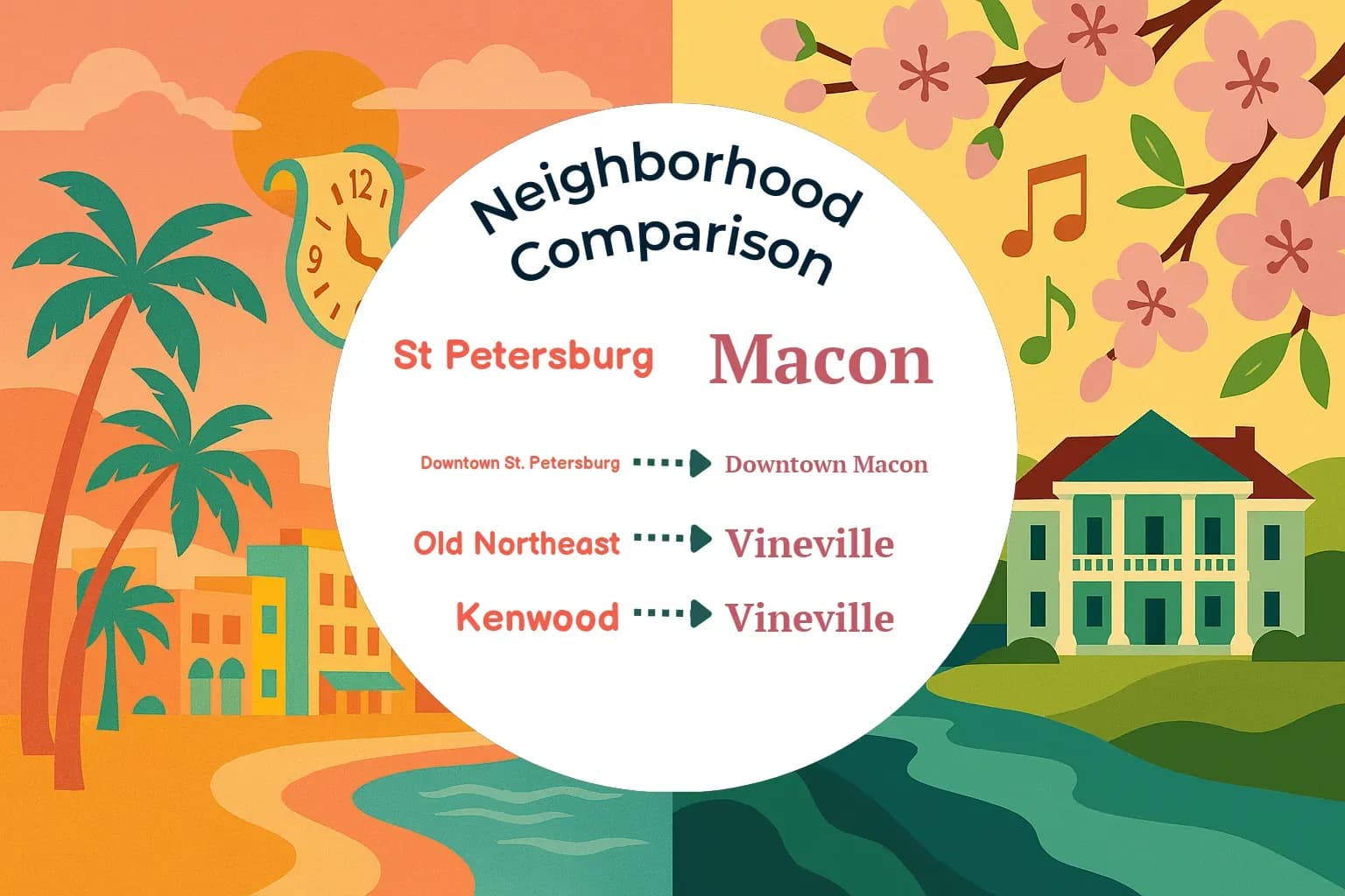 St. Petersburg vs Macon Neighborhood Comparison