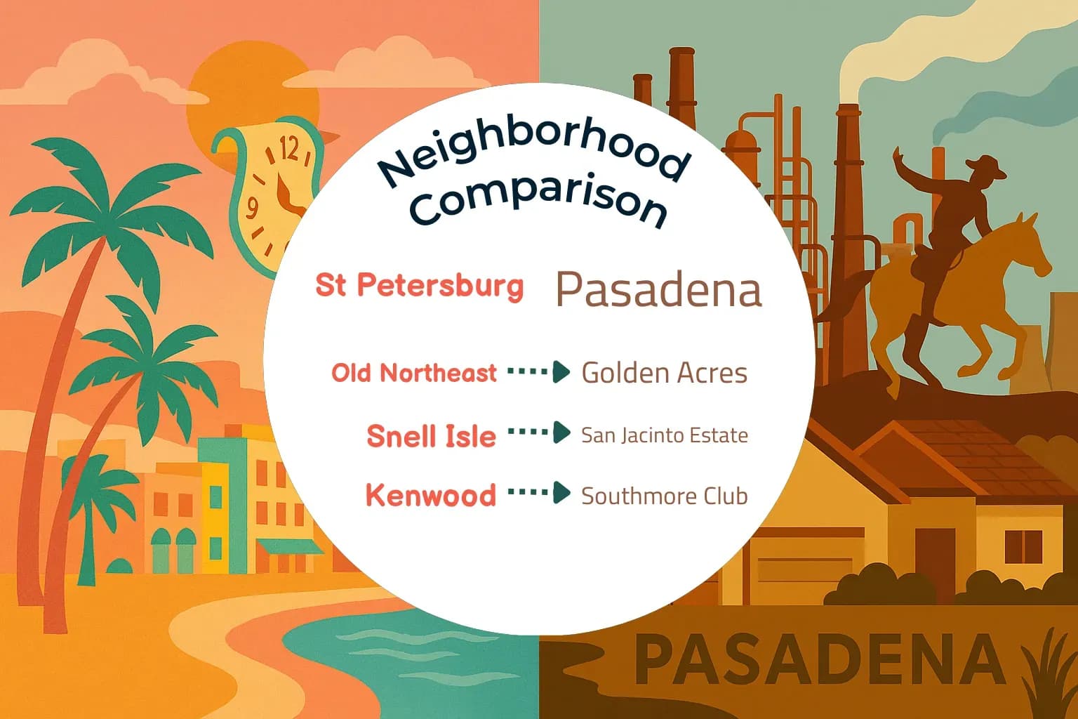 St. Petersburg vs Pasadena Neighborhood Comparison