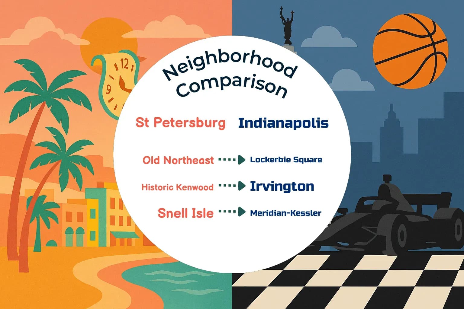 St. Petersburg vs Indianapolis Neighborhood Comparison