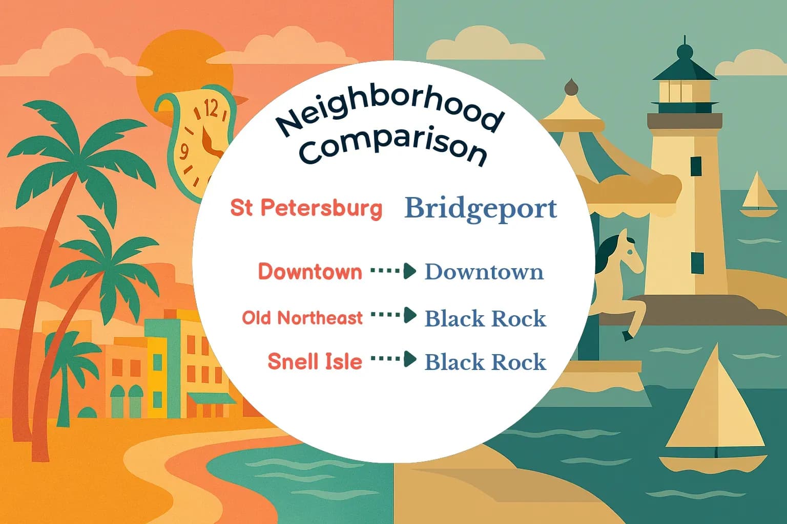 St. Petersburg vs Bridgeport Neighborhood Comparison
