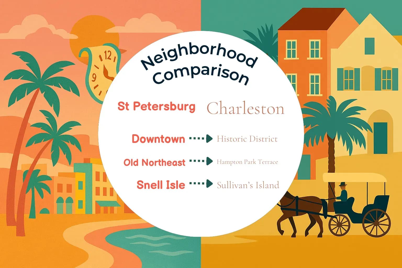 St. Petersburg vs Charleston Neighborhood Comparison
