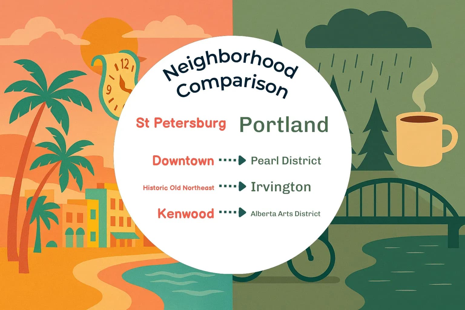 St. Petersburg vs Portland Neighborhood Comparison