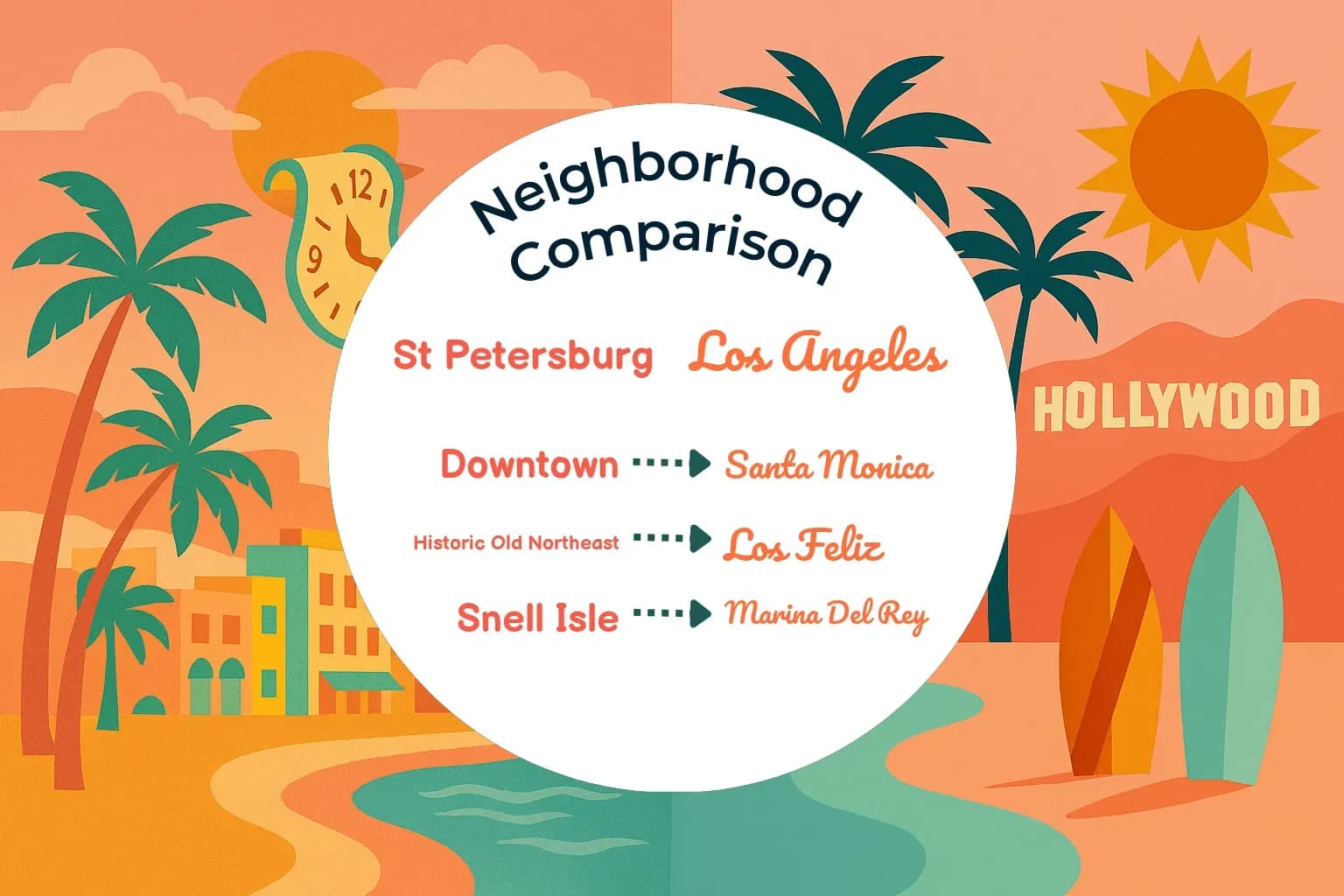 St. Petersburg vs Los Angeles Neighborhood Comparison