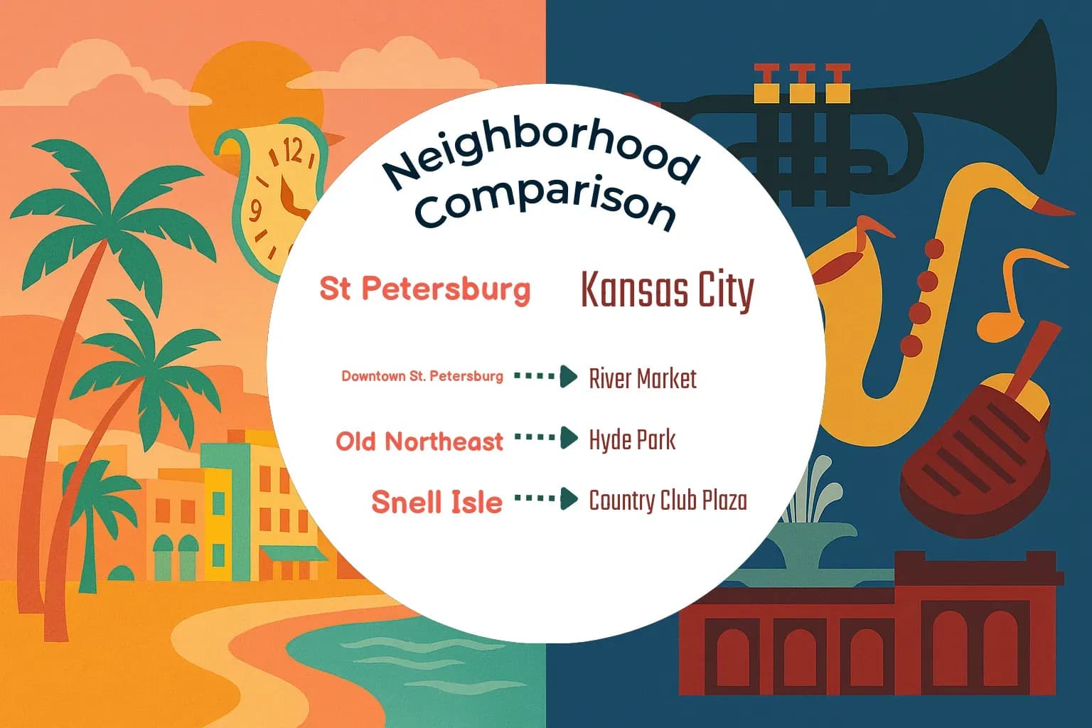 St. Petersburg vs Kansas City Neighborhood Comparison