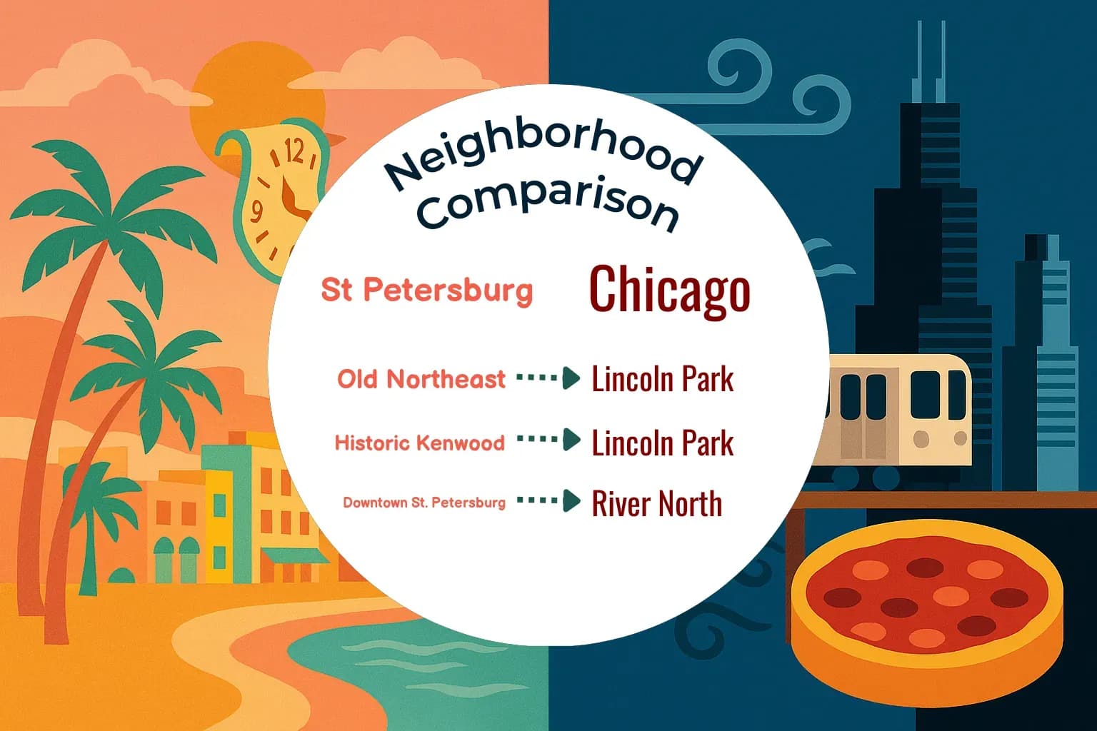 St. Petersburg vs Chicago Neighborhood Comparison