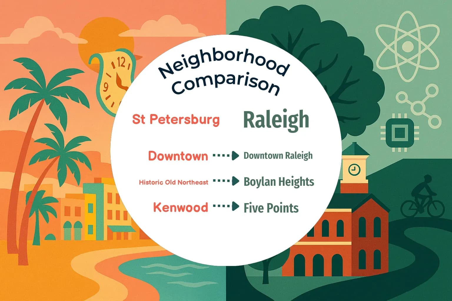 St. Petersburg vs Raleigh Neighborhood Comparison