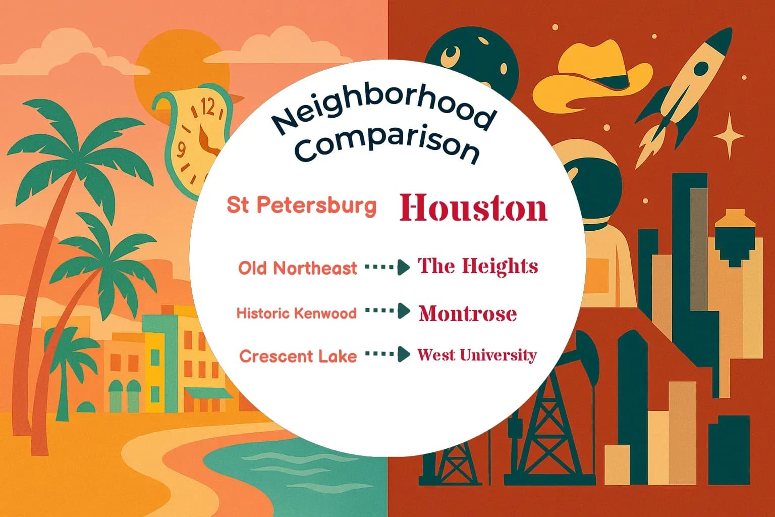 St. Petersburg vs Houston Neighborhood Comparison