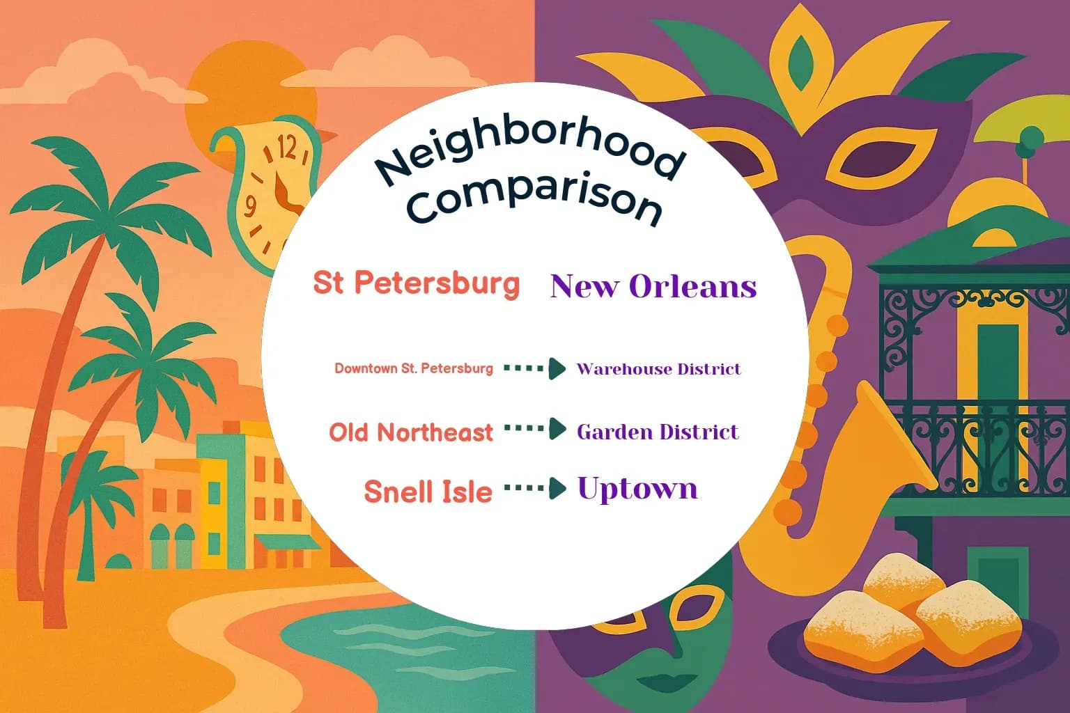 St. Petersburg vs New Orleans Neighborhood Comparison