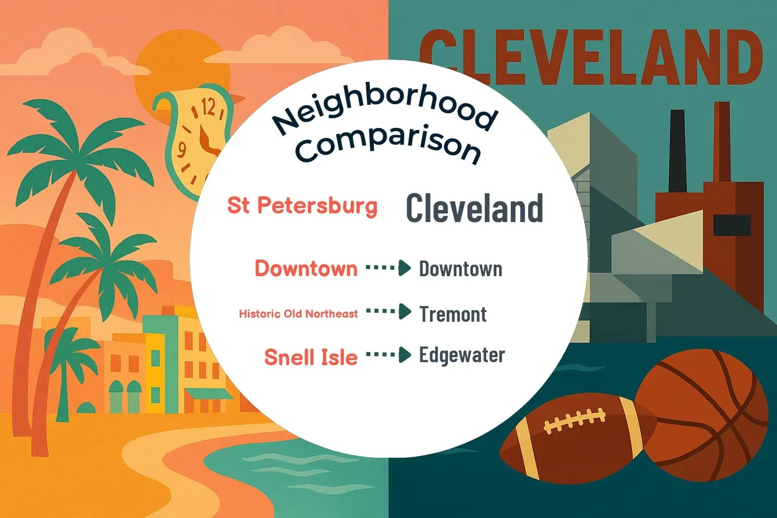 St. Petersburg vs Cleveland Neighborhood Comparison