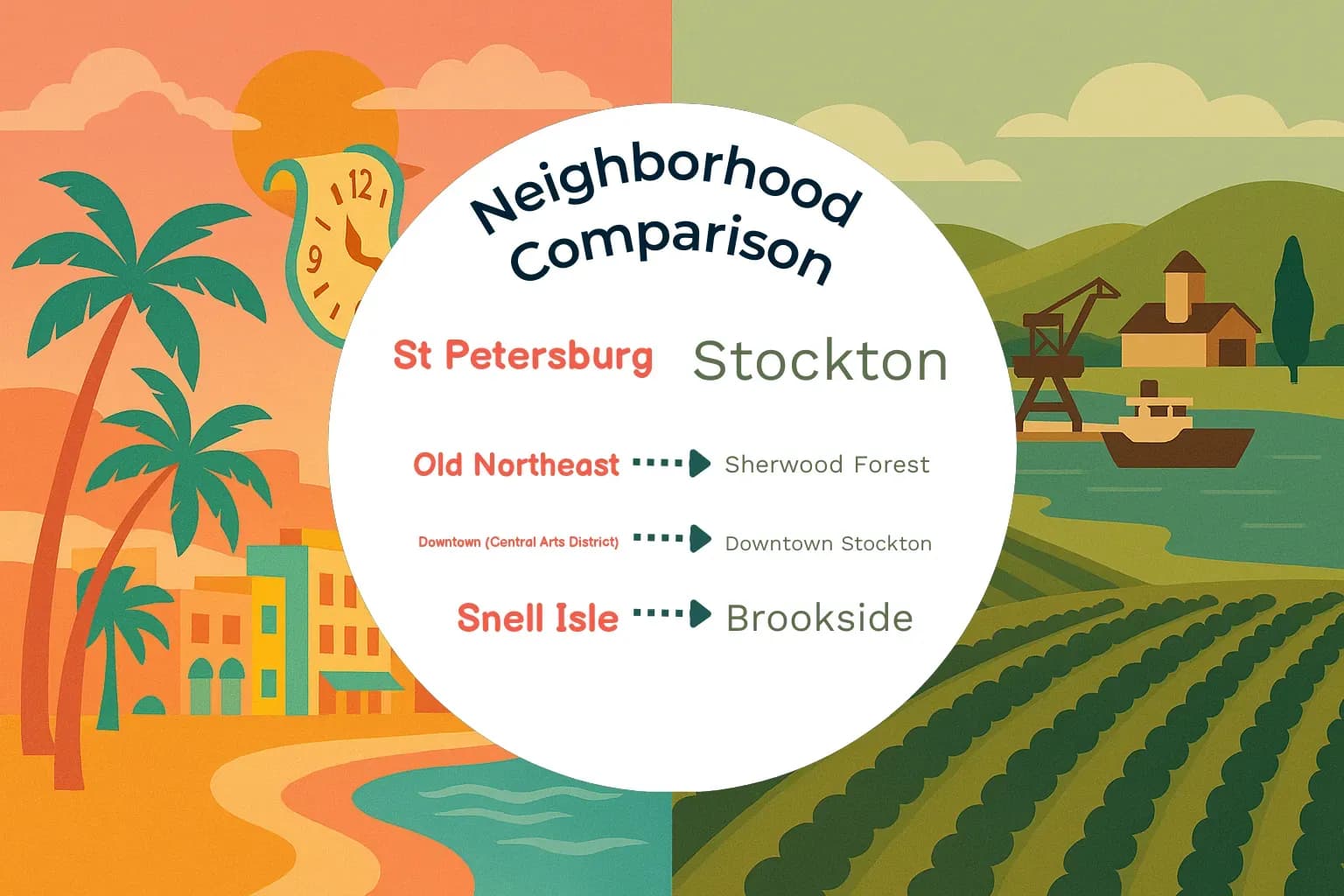St. Petersburg vs Stockton Neighborhood Comparison