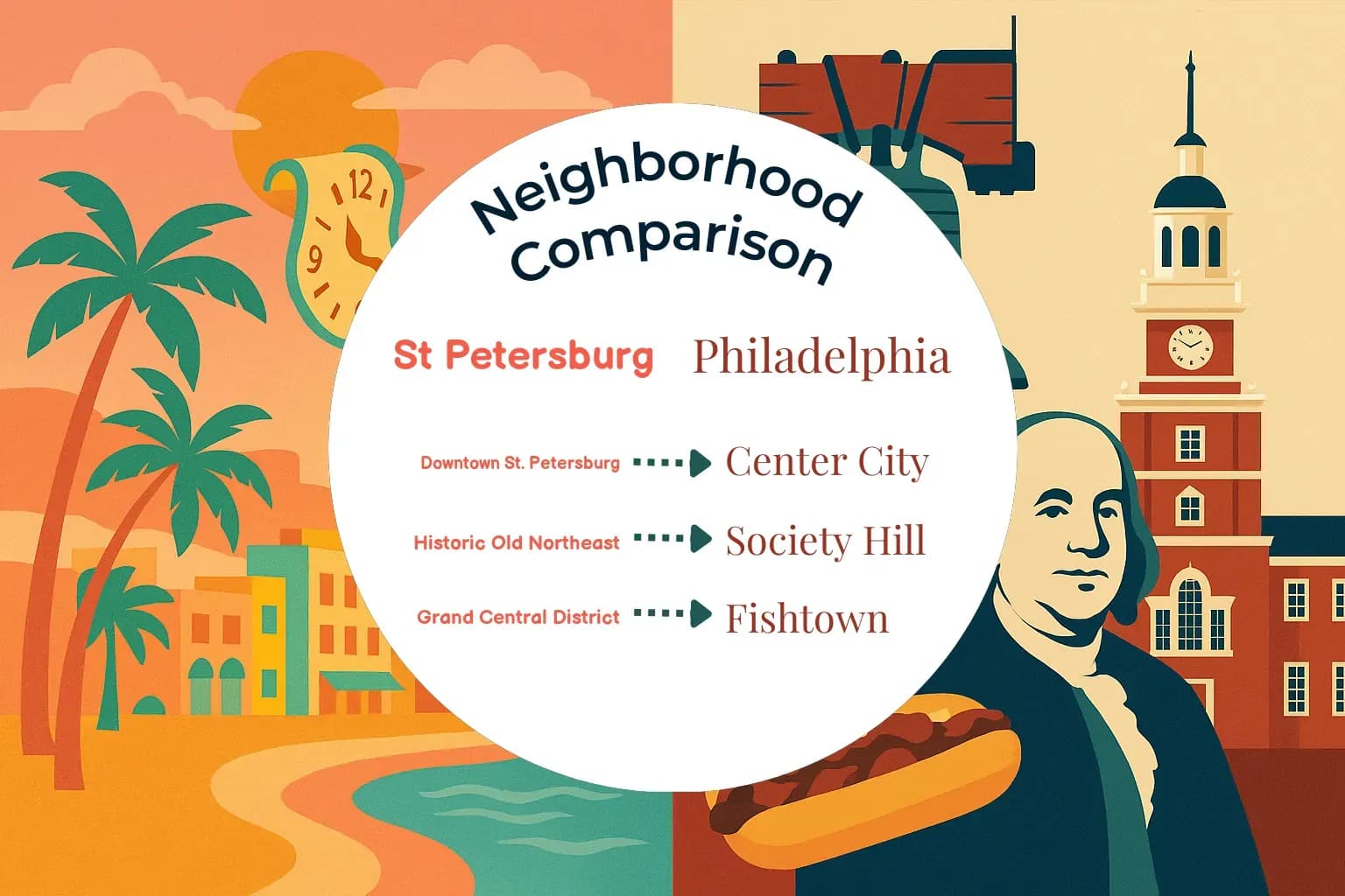 St. Petersburg vs Philadelphia Neighborhood Comparison