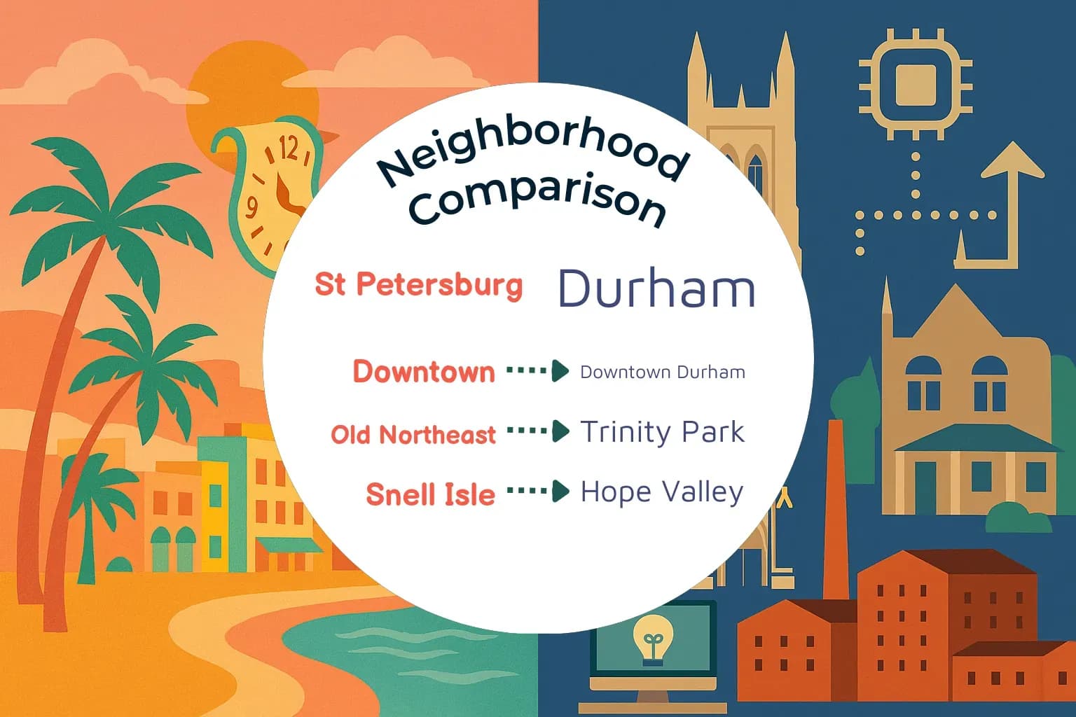 St. Petersburg vs Durham Neighborhood Comparison