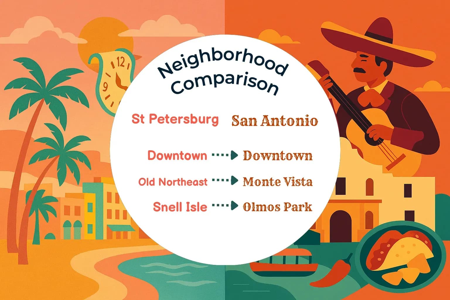 St. Petersburg vs San Antonio Neighborhood Comparison