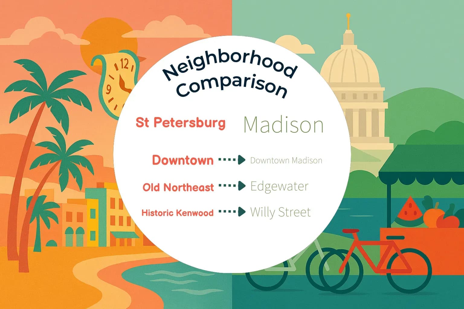 St. Petersburg vs Madison Neighborhood Comparison