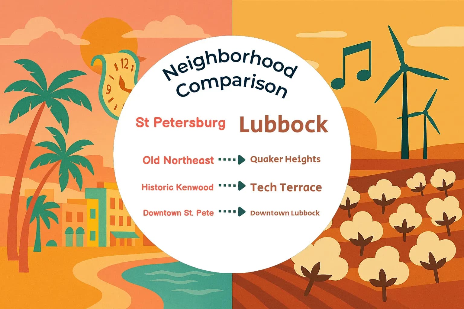 St. Petersburg vs Lubbock Neighborhood Comparison