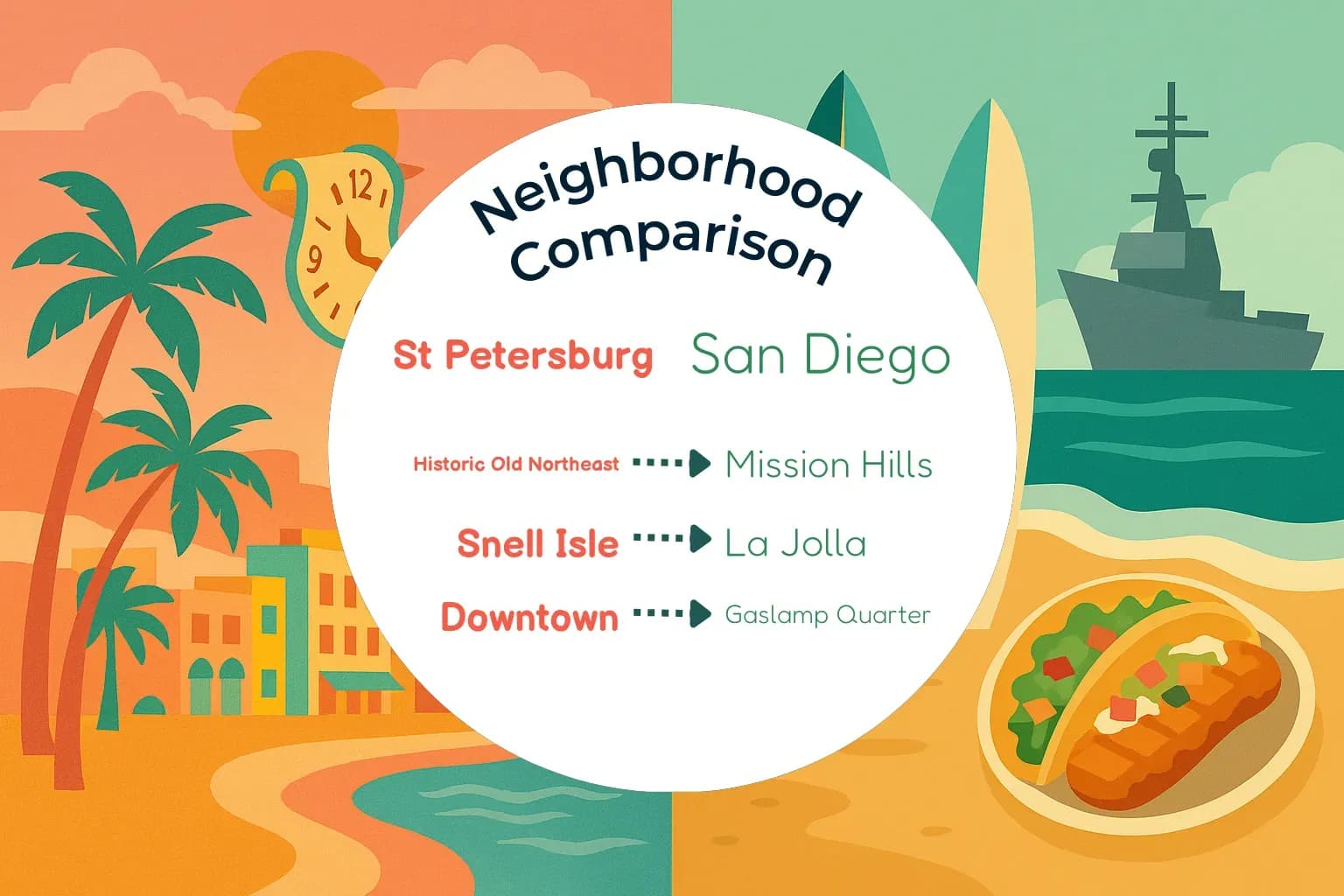 St. Petersburg vs San Diego Neighborhood Comparison
