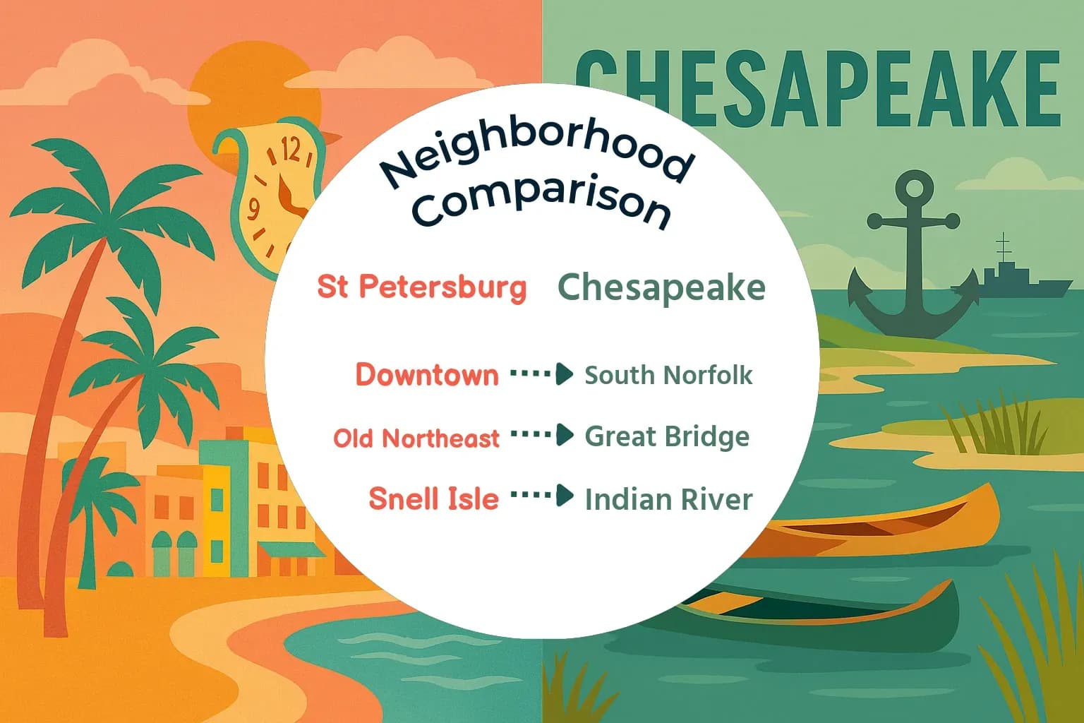 St. Petersburg vs Chesapeake Neighborhood Comparison