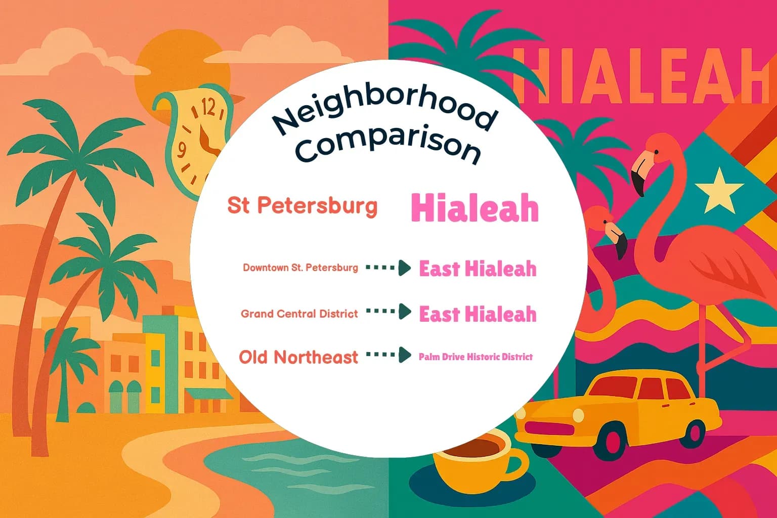 St. Petersburg vs Hialeah Neighborhood Comparison