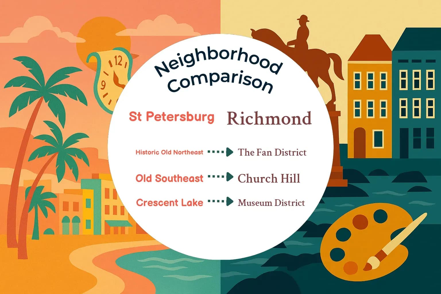 St. Petersburg vs Richmond Neighborhood Comparison