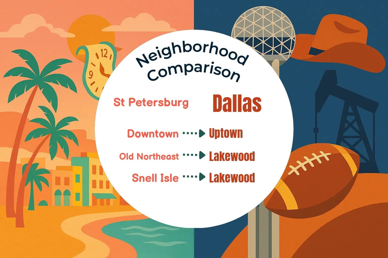 St. Petersburg vs Dallas Neighborhood Comparison