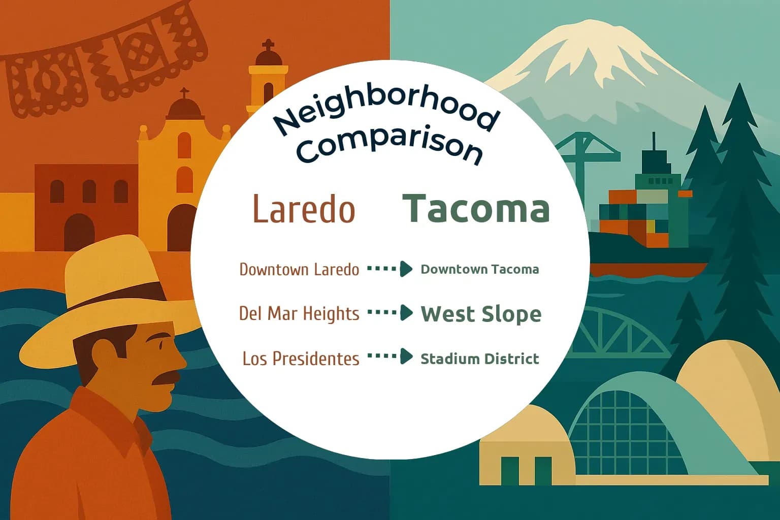 Laredo vs Tacoma Neighborhood Comparison