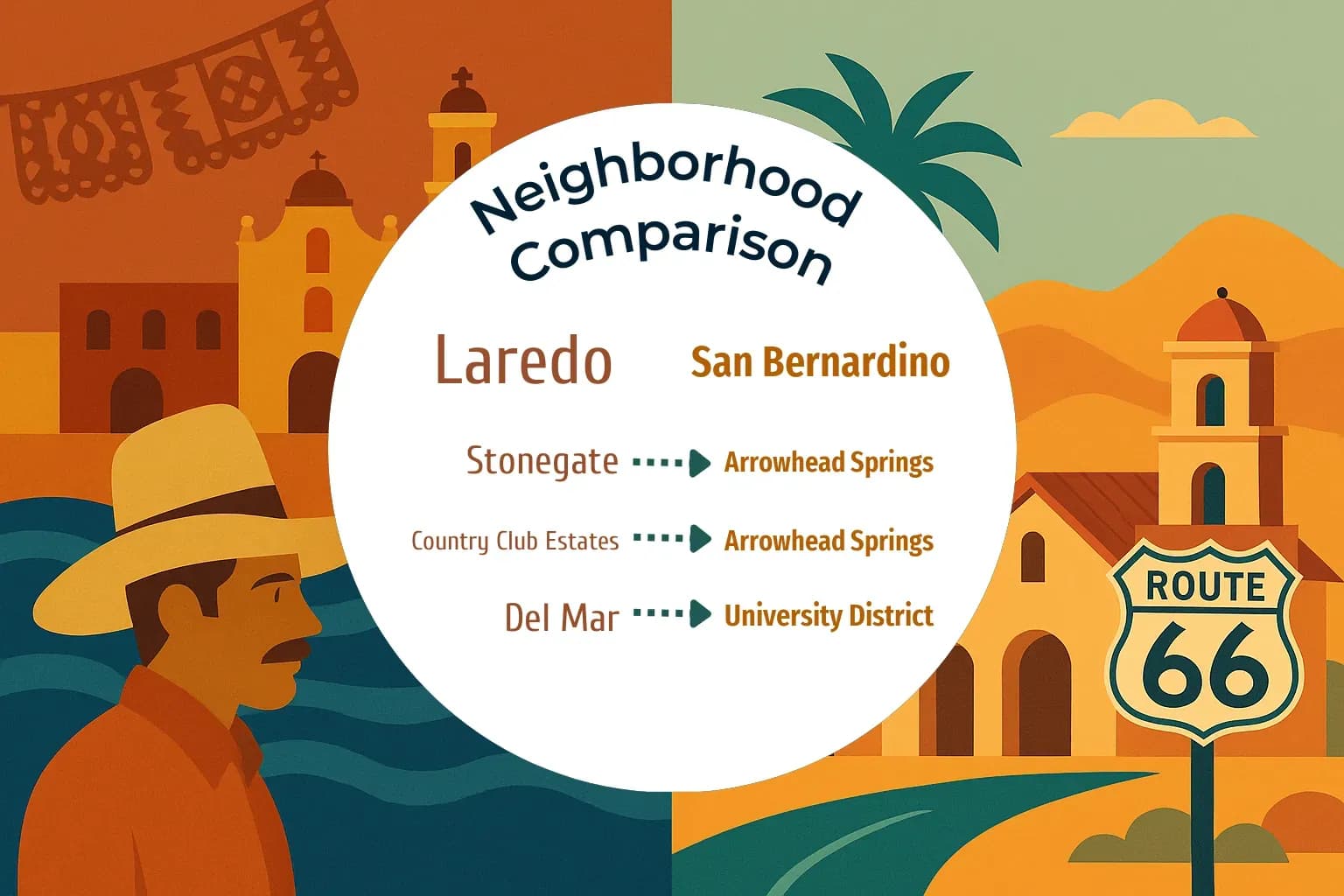 Laredo vs San Bernardino Neighborhood Comparison
